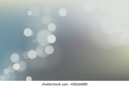 Vector abstract blurred grey horizontal background. Calm pale blue fond. Cool neutral bokeh fond. Glitters.