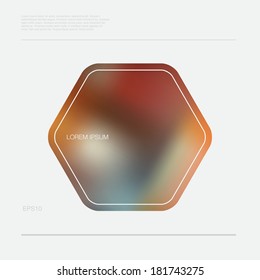 Vector abstract blurred hexagonal banner