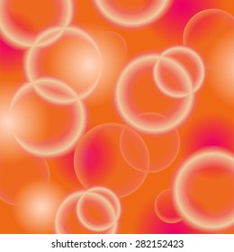 Vector Abstract blurred Orange Background. Orange Bubble Texture.
