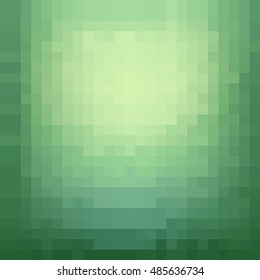 Vector abstract blurred pixel green pattern background. EPS 8. Blur lime square fond