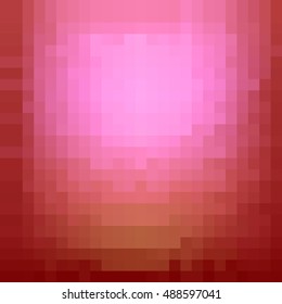 Vector abstract blurred pixel red pattern background. EPS 8. Pink blur square fond