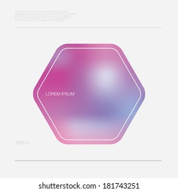 Vector abstract blurred purple hexagonal banner