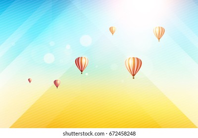 Vector: Abstract Blurred Summer Background, Bokeh, Defocused Background.
