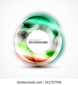 Vector abstract blurred swirl with space for text