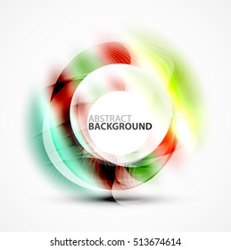 Vector abstract blurred swirl with space for text