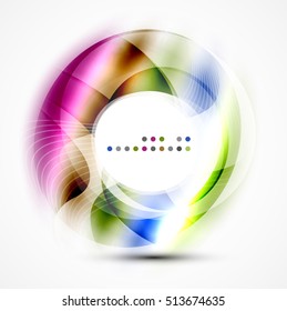 Vector abstract blurred swirl with space for text