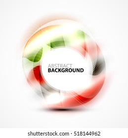 Giro borroso abstracto vectorial con espacio para texto