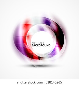 Giro borroso abstracto vectorial con espacio para texto