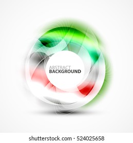 Giro borroso abstracto vectorial con espacio para texto