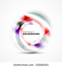 Vector abstract blurred swirl with space for text