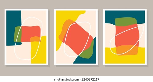 vector abstract boho shape set