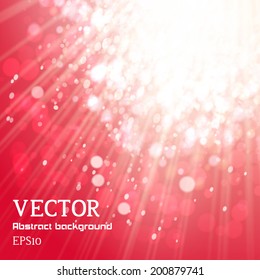 Vector abstract boke red background