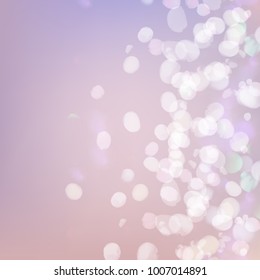 Vector abstract bokeh background. Festive defocused lights. Sparkles blur illumination. Blurred glow particles.