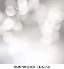 Vector abstract bokeh background. Festive defocused lights.