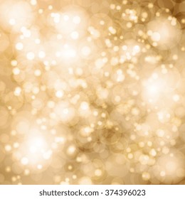 Vector abstract bokeh background. Festive defocused lights.