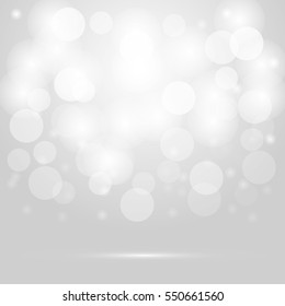 Vector abstract bokeh background. Festive defocused lights.