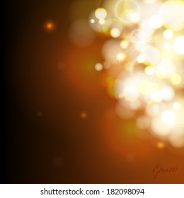 Vector abstract Bokeh background. Lights.