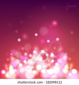 Vector abstract Bokeh background. Lights.