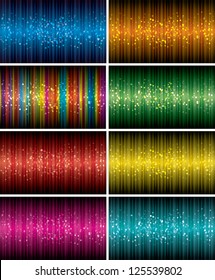vector abstract bokeh background set (eps10, CMYK colors)