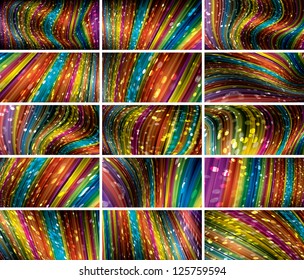 vector abstract bokeh background set (eps10, CMYK colors)