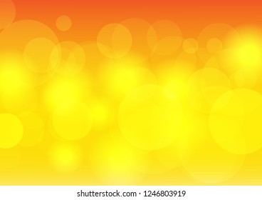 Vector : Abstract bokeh and stripe with sunshine on yellow and orange background