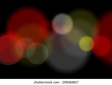 Vector : Abstract Bokeh traffic light at night