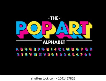 Vector of abstract bold font and alphabet