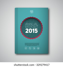 Vector abstract book or brochure, Modern design template with doodles on backgrounds