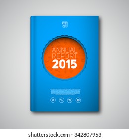 Vector abstract book or brochure, Modern design template with doodles on backgrounds