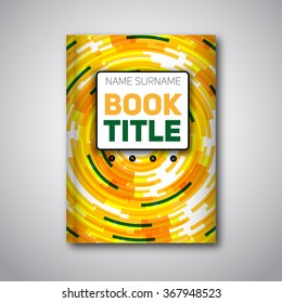 Vector abstract book or brochure, book title, Modern design template from circles and round shapes