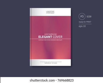 Vector abstract book cover with blurred background effect. Modern and clean business graphic design.
