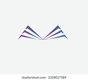 vector  abstract book logo design 