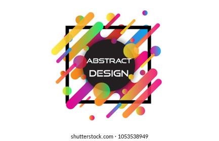 Vector for abstract border colorful background