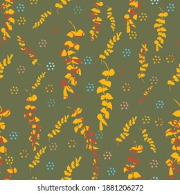 Vector abstract botanical shapes seamless pattern. Suitable for packaging, clothing, gift wrap, wallpaper, book covers and other design projects. 