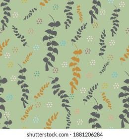 Vector abstract botanical shapes seamless pattern. Suitable for packaging, clothing, gift wrap, wallpaper, book covers and other design projects. 
