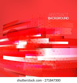 Vector abstract bottom oriented red colors background, lines illustration, single linear design object. Motion wave. Eco friendly, sunny, summer season design elements.