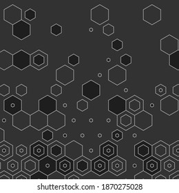	
Vector abstract boxes background. Modern technology illustration with square mesh. Digital geometric abstraction with lines and points. Cube cell.