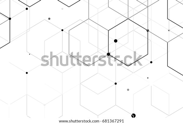 Vector Abstract Boxes Background Modern Technology Stock Vector