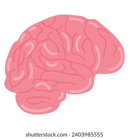 Vector abstract brain symbol isolated on white