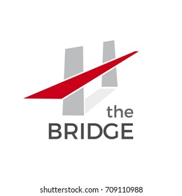 Vector abstract bridge, connection concept