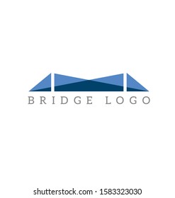 Vector abstract bridge logo. Design template.