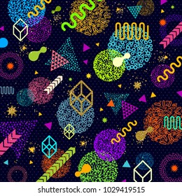 Vector abstract bright background with multicolored  geometric shapes