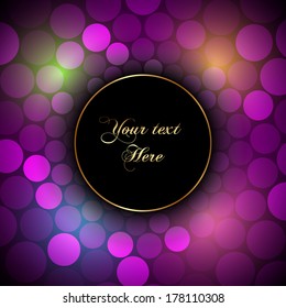 Vector abstract bright background template with circle