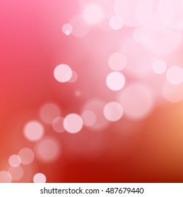 Vector abstract bright blurred background. Calm modern fond. Cool red bokeh backdrop.