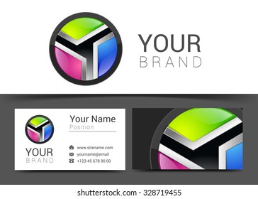 vector abstract bright business card banner design templates.