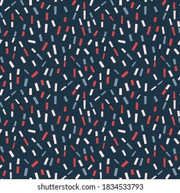 Patrón de diseño de navidad brillante abstracto vectorial sobre fondo oscuro. Patrón de palos abstractos vectoriales