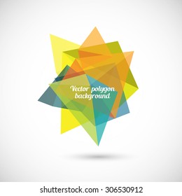 Vector abstract bright colored polygonal triangle modern design concept background