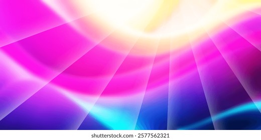 Vector abstract bright glowing iridescent wavy blurred radiant texture background. Soft flowing curved blur wallpaper. Dense gradient grid.