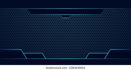 vector abstract bright metallic blue technology background
