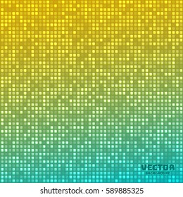 Vector abstract bright mosaic gradient background blue yellow